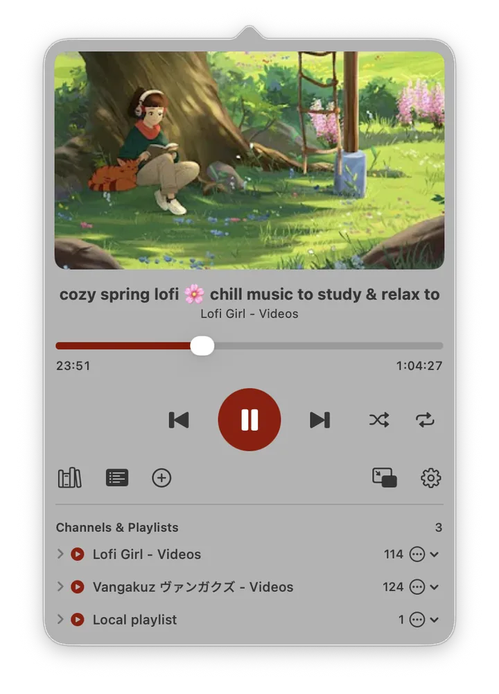 Radio player view