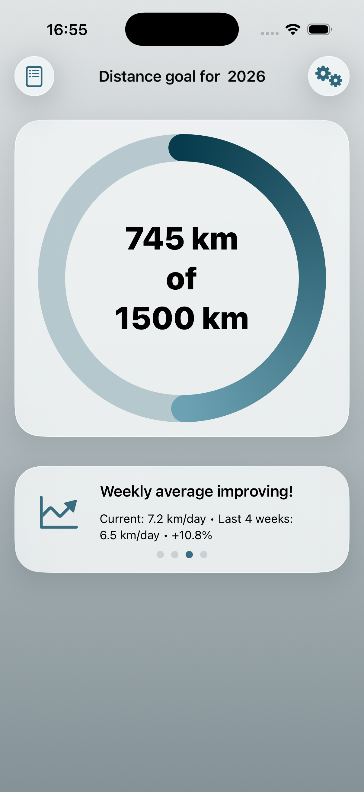 Yearly Goal App Screenshot 1